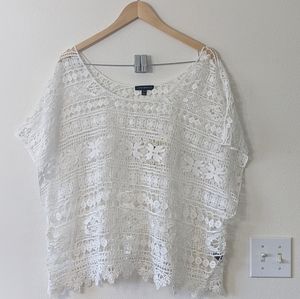 Lane Bryant Crochet Shell White 22/24